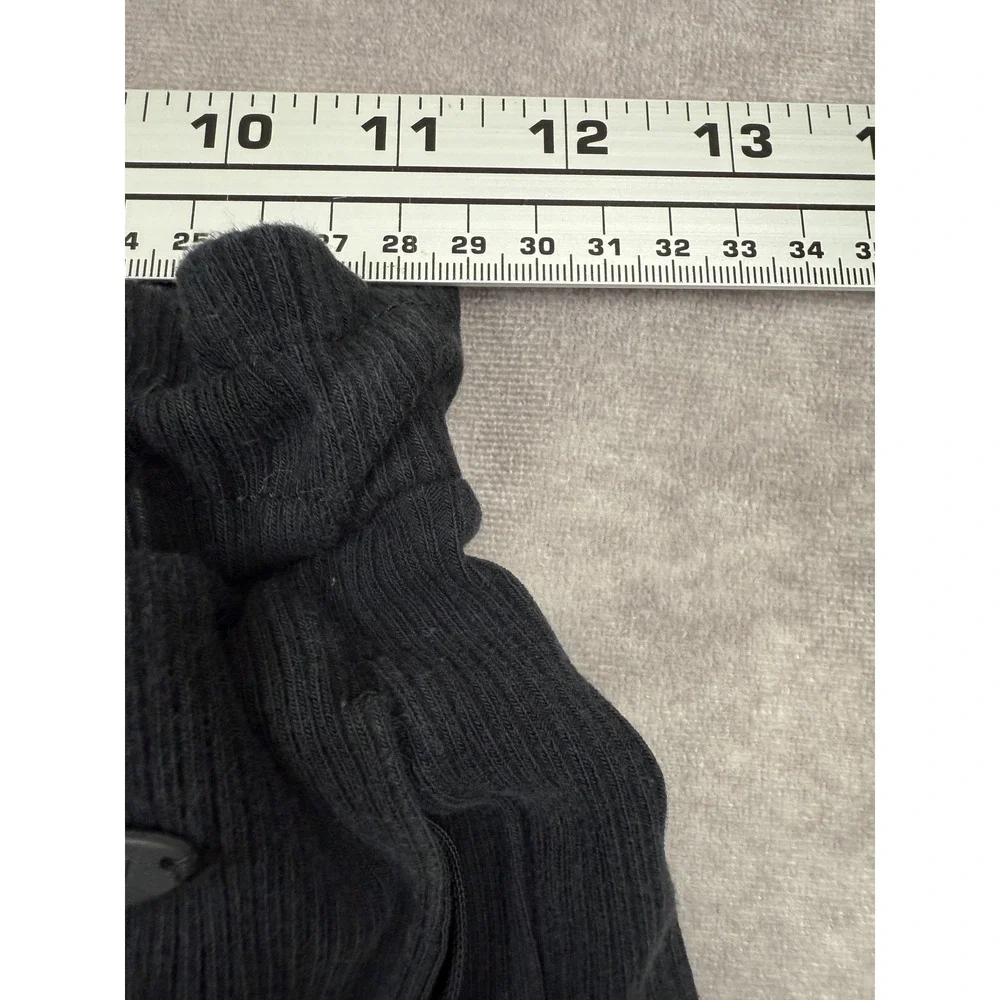 Gymshark Pants Mens Small Black Ribbed Joggers Stretch Knit Cuffed‎ Pockets Logo